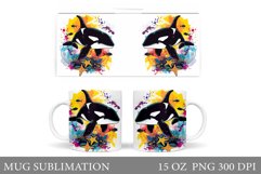 Whale Mug Sublimation. Killer Whale Mug Design Product Image 1