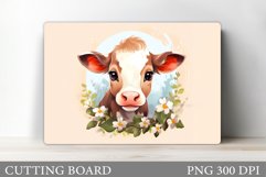 Cute Cow Cutting Board Design. Cow Kitchen Cutting Board Product Image 1