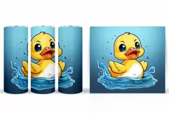 Cute Duck Tumbler Design. Duck Sublimation Product Image 2