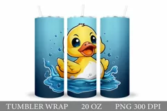 Cute Duck Tumbler Design. Duck Sublimation Product Image 1
