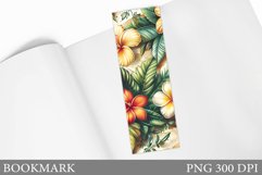 Tropical Bookmark Design. Flowers Bookmark Sublimation Product Image 1