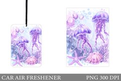 Jellyfish Car Air Freshener. Jellyfish Sublimation Product Image 1