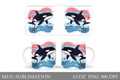 Whale Mug Sublimation. Killer Whale Sublimation Product Image 1
