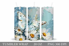 Butterflies Sublimation. Butterfly Tumbler Sublimation Product Image 1