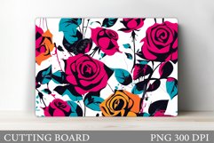 Roses Cutting Board Design. Flowers Cutting Board Product Image 1