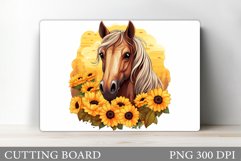 Horse Cutting Board Design. Horse Sublimation Product Image 1