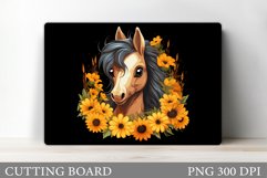 Horse Cutting Board Design. Horse Sublimation Product Image 1
