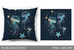 Jellyfish Pillow Sublimation. Jellyfish Sublimation Product Image 1