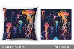 Jellyfish Sublimation. Jellyfish Pillow Design Product Image 1