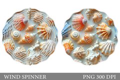 3D Seashell Wind Spinner. Sea Wind Spinner Sublimation Product Image 1