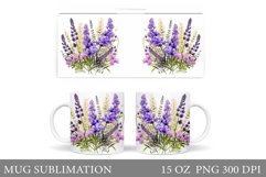 Lavender Mug Design. Floral Mug Sublimation Product Image 1