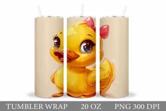 Cute Duck Tumbler Design. Cute Duck Sublimation Product Image 1