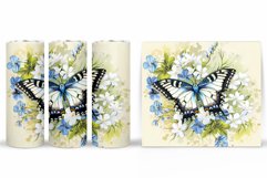 Butterfly Tumbler Design. Flowers Tumbler Sublimation Product Image 2
