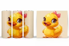 Cute Duck Tumbler Design. Cute Duck Sublimation Product Image 2