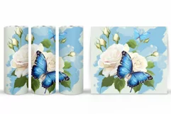 Butterflies Sublimation. Butterfly Tumbler Sublimation Product Image 2
