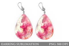 Abstract Teardrop Earring. Abstract Earring Sublimation Product Image 1