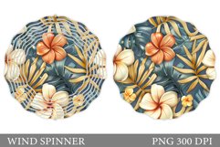 Flowers Wind Spinner Sublimation. Summer Wind Spinner Design Product Image 1