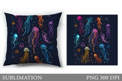 Jellyfish Sublimation. Jellyfish Pillow Design Product Image 1