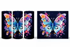 Butterflies Sublimation. Butterfly Tumbler Sublimation Product Image 2