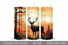 Deer Tumbler Design. Deer Tumbler Sublimation Product Image 1