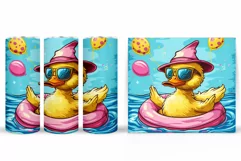 Cute Duck Tumbler Design. Funny Duck Sublimation Product Image 2