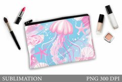 Jellyfish Makeup Bag Design. Jellyfish Sublimation Product Image 1