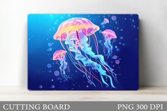 Jellyfish Cutting Board. Sea Cutting Board Design Product Image 1
