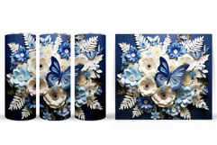 Butterflies Sublimation. Butterfly Tumbler Sublimation Product Image 2