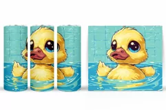 Cute Duck Tumbler Design. Cute Duck Sublimation Product Image 2