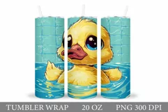 Cute Duck Tumbler Design. Cute Duck Sublimation Product Image 1