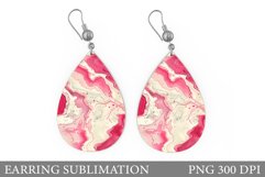 Abstract Earring Sublimation. Abstraction Sublimation Product Image 1