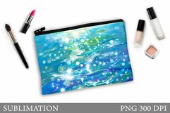 Sea Makeup Bag Design. Abstraction Sublimation Product Image 1