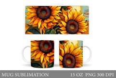 Sunflowers Mug Sublimation. Sunflowers Sublimation Product Image 1