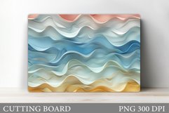 3D Abstract Cutting Board. Kitchen Cutting Board Design Product Image 1