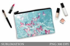 Butterfly Makeup Bag. Sea Makeup Bag Design Product Image 1