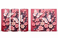 Butterflies Sublimation. Butterfly Tumbler Sublimation Product Image 2