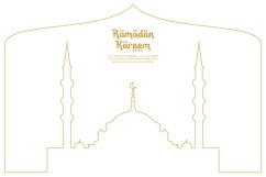Ramadan kareem, line art of mosque design Product Image 2