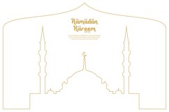 Ramadan kareem, line art of mosque design Product Image 2