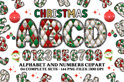 Christmas Alphabet png clipart, christmas letters doodle Product Image 1