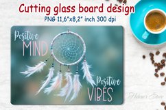 Inspiring quote kitchen glass cutting board sublimation png Product Image 1