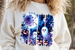 Happy Halloween cute brush strokes t shirt designs png Product Image 1
