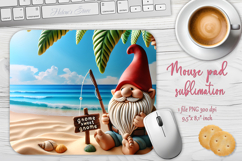 Summer beach gnomes mouse pad sublimation design png Product Image 1
