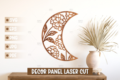 Moon Wall Art SVG - Moon Laser cut, Baby Room Home Decor Product Image 1