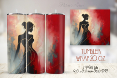 Abstract texture portraiture straight tumbler 20oz wrap png Product Image 1