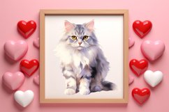 Valentine Cats Clipart Bundle, Valentine Pets Clipart Product Image 8