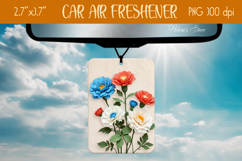 3d Floral Air Freshener Car| Car air freshin sublimating png Product Image 1
