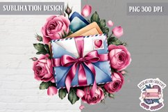 Valentine Prop sublimation design Love Story Pink Watercolor Product Image 1