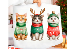 Meowy Christmas Png, Christmas Cat Png Product Image 1