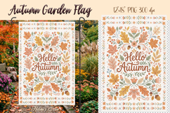 Hello Autumn Garden Flag Sublimation|Cute fall garden design Product Image 1