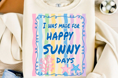 Happy Sunny Days Beach Quote PNG Product Image 1